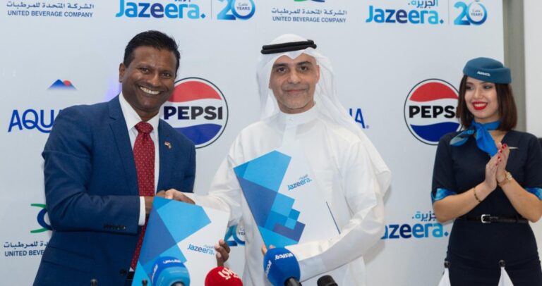 'الجزيرة'توقع-شراكة-مع-'المتحدة-للمرطبات'-لتوريد-مشروباتها-لمدة-5-سنوات
