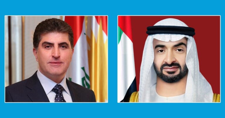 رئيس الإمارات يدين استهداف منزل رئيس إقليم كردستان العراق
