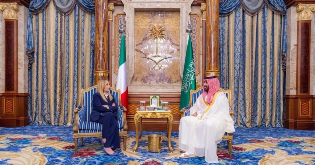 ولي-العهد-السعودي-ورئيسة-وزراء-إيطاليا-يبحثان-تداعيات-التصعيد-العسكري-بالمنطقة