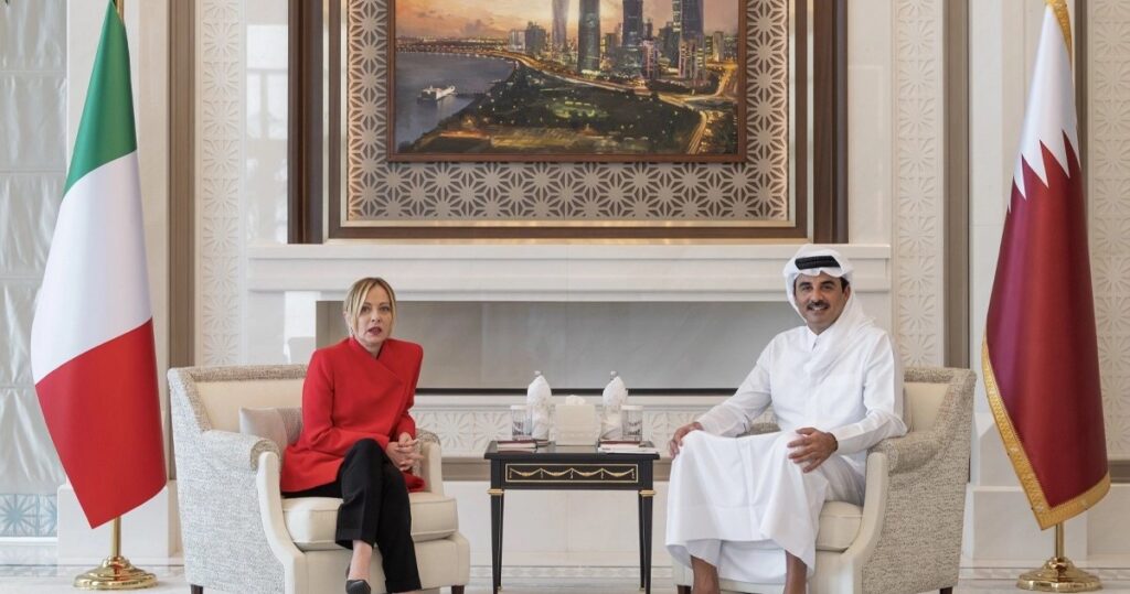 أمير-قطر-ورئيسة-وزراء-إيطاليا-يبحثان-تطورات-الأوضاع-الإقليمية-والدولية