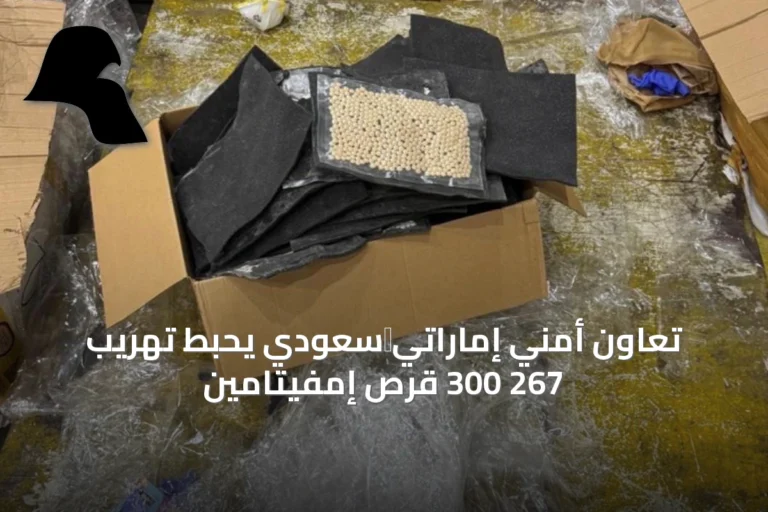 تعاون أمني إماراتي‑سعودي يحبط تهريب 267 300 قرص إمفيتامين