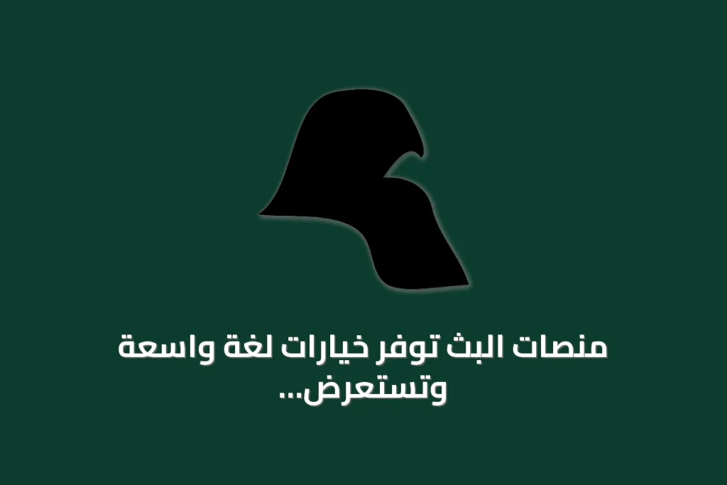منصات البث توفر خيارات لغة واسعة وتستعرض جداول ترميز أحرف معيار الترميز