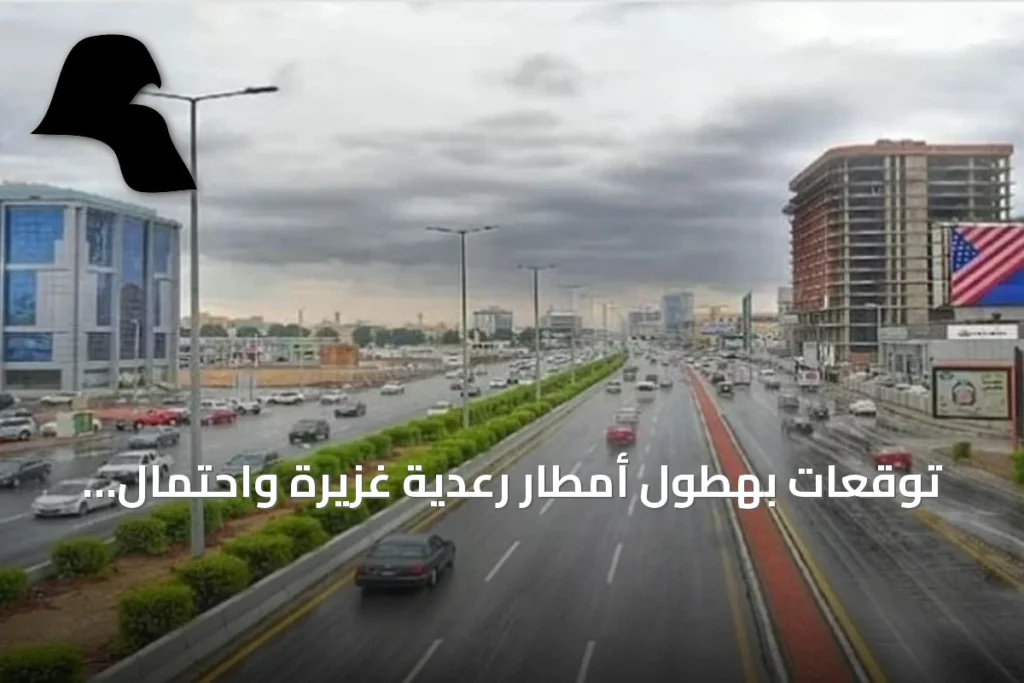 توقعات بهطول أمطار رعدية غزيرة واحتمال تشكل السيول على جنوب المملكة