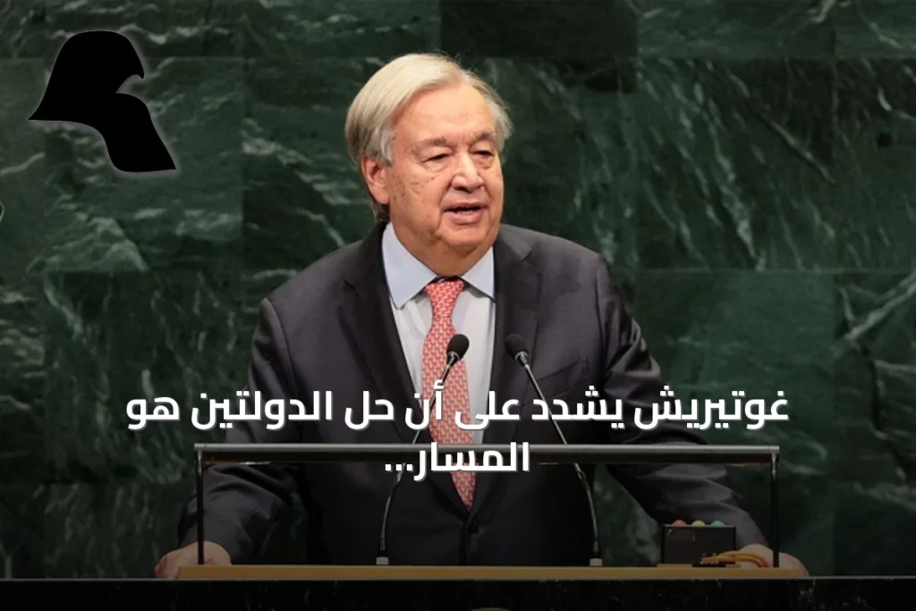غوتيريش يشدد على أن حل الدولتين هو المسار الوحيد لتحقيق السلام للفلسطينيين