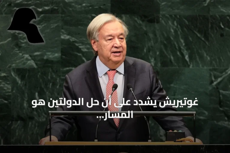 غوتيريش يشدد على أن حل الدولتين هو المسار الوحيد لتحقيق السلام للفلسطينيين