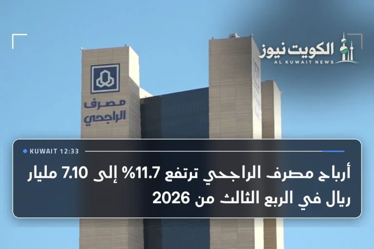 أرباح مصرف الراجحي ترتفع 11.7% إلى 7.10 مليار ريال في الربع الثالث من 2026